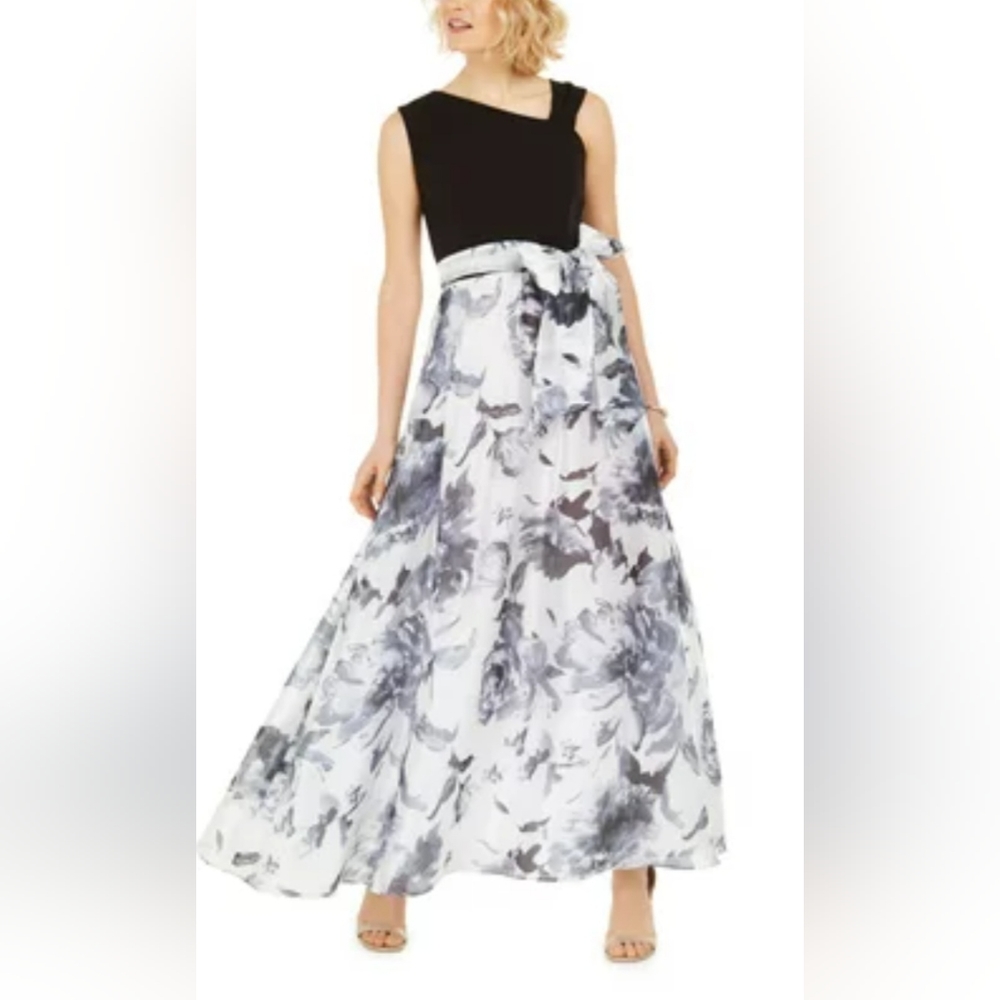 Black gown with  floral